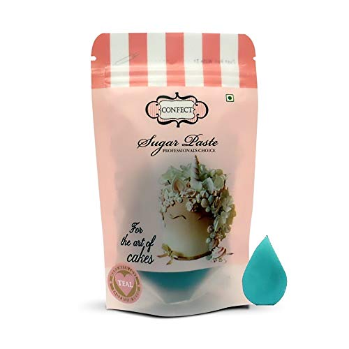 Image of Confect Sugar Paste | Edible Sugar Paste | Fondant for Cake Decoration | Chef's Choice for Cake Decorating (250g (Pack of 1), Teal)