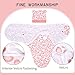 Reborn Baby Dolls Clothes Outfit Accessories Pink Heart Swaddle Blanket & Hat 2 Pcs Set for 17-22 Inch Reborn Doll Newborn Girl&Boy