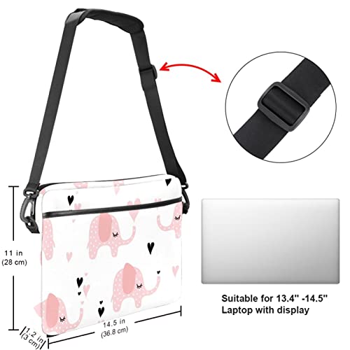 Protector tote bag de portátil contra impactos con estampado de corazones 5