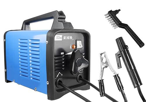 Güde Elektrodenschweissgerät GE 145 W (230 V, 4,2 kVA max. Netzleistung, 100 A max. Schweißstrom, 40-100 A Regelbereich Schweißstrom, inkl. Elektrodenhalter, Massekabel, Schlackenhammer & Drahtbürste)