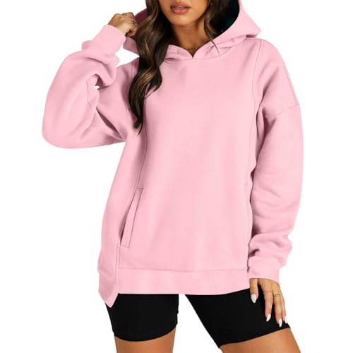 KOG Hoodie Damen Baumwolle Kapuzenpullover Einfarbige Hooded Sweatshirt Basic Hoodies Frau Bekleidung Mode Sweatshirt mit Kapuze Fashion Frauen Warmes Regular Oberteil...