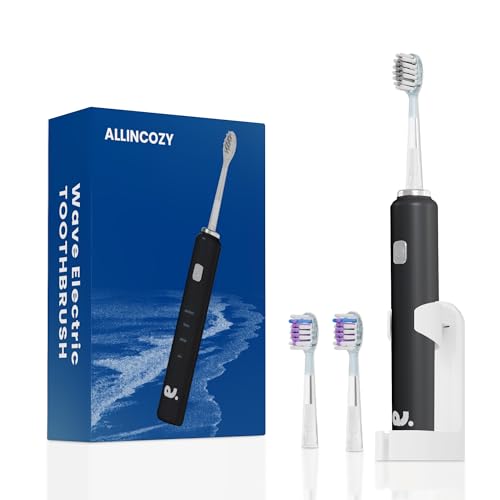 Brosse à dents électrique New Wave à offrir avec 3 têtes et son support mural pratique