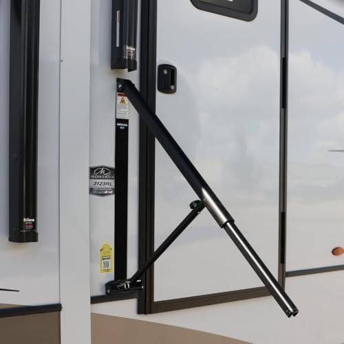 Entry Step Hand Rail Safe-T-Rail Short 48 Inch Telescopic Extends 34 Inch From RV Wall