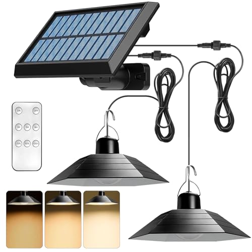 Solarlampen für Außen Innen,Solarleuchte mit Fernbedienung,LED Solar Hängelampen IP65 Wasserdichte,Solarlampen für Außen Hängend mit 3 M...