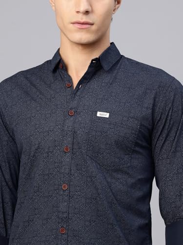 Image of Majestic Man Pure Cotton Slim Fit Printed Casual Shirt for Men
