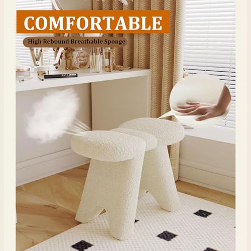 Taburete de terciopelo con lazo y asiento acolchado para decoración de salones 5