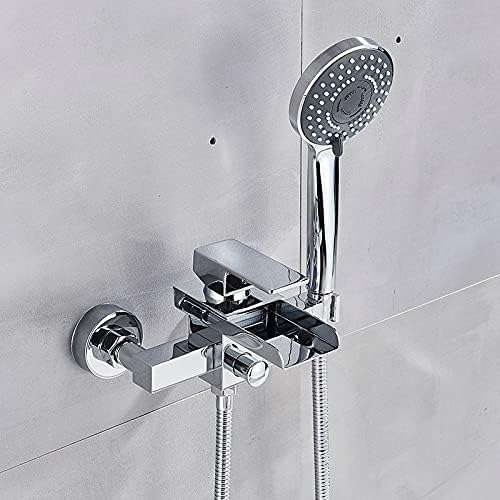 Ensemble de douche chrome avec mitigeur cascade et douchette ABS chaud froid