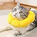 ouquckl Cat Collar, Neck Wound Recovery Collar InjuryHealing Antibiting Elizabethan Collar for Cat Dog Flower Collar GroomingSupplies