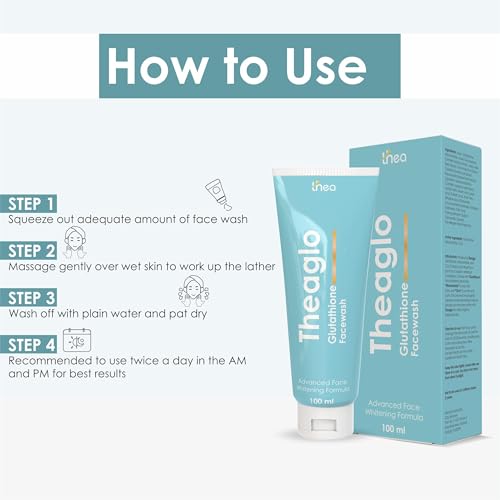 Image of Theaglo Glutathione Face Wash 100ml | Enriched with Niacinamide, Aloe Vera, Multani Mitti & Glycerin | Enhances Natural Radiance | Remove Dark Spots, Pigmentation, Aging & Tan | Whitening, Brightening & Glowing Skin