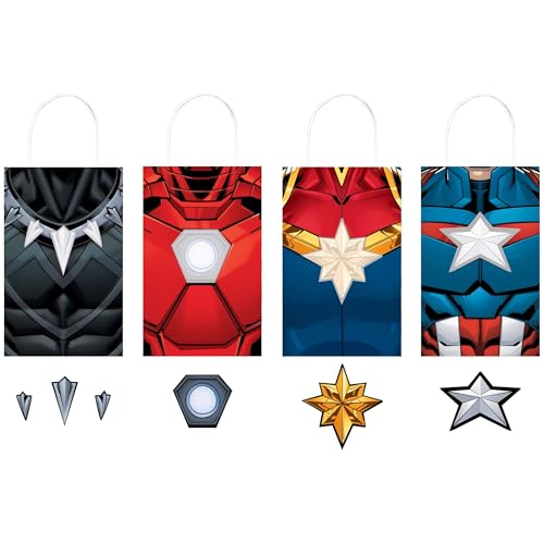 Multicolor Marvel Avengers Powers Unite Customizable Bag - 8.5" x 5.25" x 3.25", 8 Pieces - Perfect for Fans of All Ages