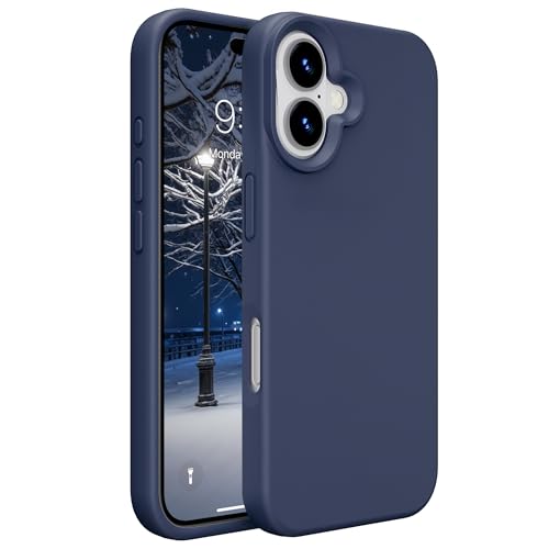 Image of iPhone 17 Case Silicone,Soft Microfiber Lining(Midnight Blue)