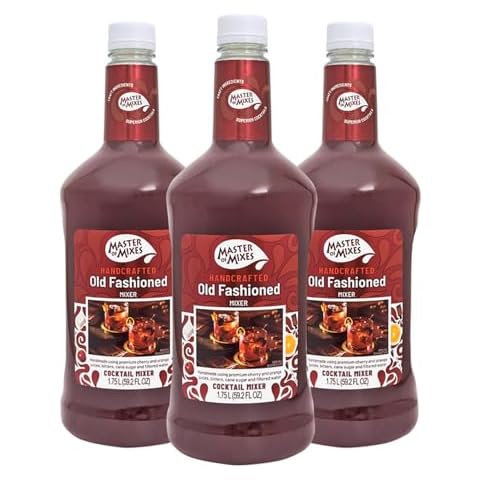 Master of Mixes Old Fashioned Drink Mix, Ready To Use, 1.75 Liter Bottle (59.2 Fl Oz), Pack of 3 Cover