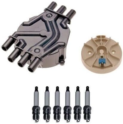 Replacement Distributor Rotor Cap and Spark Plugs Kit For GMC Jimmy V6 4.3L 1995