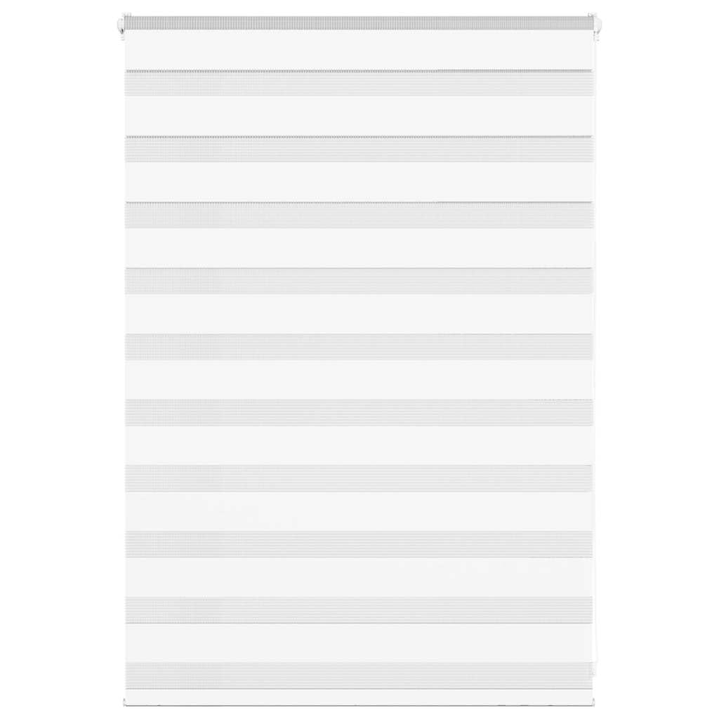 Vidaxl Zebra Blind White 110X100 Cm Fabric Width 105.9 Cm Polyester, White