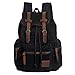 AUGUR Vintage Rucksack aus Canvas Daypack mit hoher Kapazitat - fur Schulrucksack Reiserucksack 12-15,6 Zoll Laptop-Rucksack (Large Schwarz)