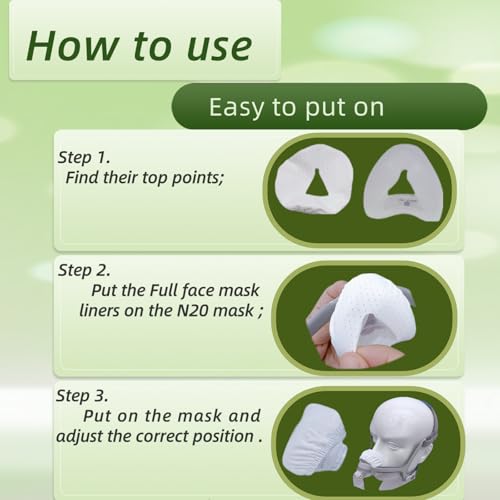 Image of 4 Pack Nasal CPAP Mask Liners Compatible with Small Size N20 Nasal Mask Cushions. Enjoy Silky Comfort, Reducing Facial Redness and Pressure Marks for Enhanced Comfort (Raw White) (Small)