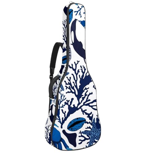 Housse de guitare en tissu Oxford épais rembourré avec boucle de suspension et sangle de cou Motif requin en colère 101,6 cm, Multicolore., 42.9×16.9×4.7 in, Sac de transport tendance pour guitare - Les Beatles, Paul McCartney, John Lennon, RIngo Starr, George Harrison Housse de guitare en tissu Oxford épais rembourré avec boucle de suspension et sangle de cou Motif requin en colère 101,6 cm, Multicolore., 42.9x16.9x4.7 in, Sac de transport tendance pour guitare