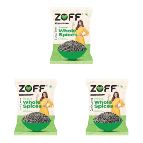 Image of Zoff Whole Cumin Seeds Jeera 100 gm - 100% Natural & Fresh - Hygienically Packed, Rich Aroma & Flavor - Nutrient-Rich Spice for Indian Cooking (Pack of 3)
