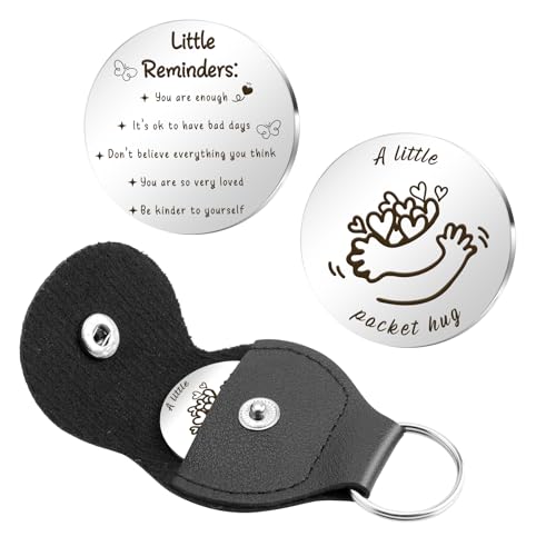 Prrivnix Positive Gifts Cheer Up Gifts For Women Pocket Hug Keyring Little Reminder Keychain Good Luck Gifts Encouragement Gifts Exam Results Gift Friend Presents For Women Retirement Presents