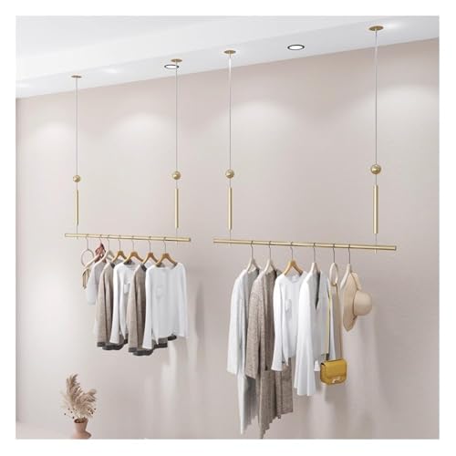 Tige de placard réglable en hauteur support plafond pour vêtement long
