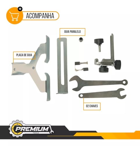 Tupia Laminadora 900w + Jogo De Fresas 15 Peças 6mm 30000rpm (220, Volts)