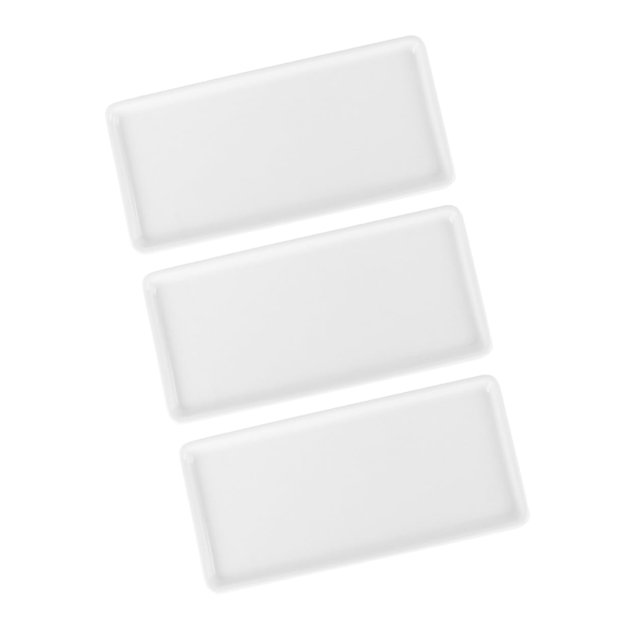 3Pcs Ceramic Storage Tray Versatile Bathroom Sundries Tray for Soap Cosmetics and More Compact Design for Easy Organization for Bathroom Decor and Countertop Use