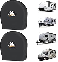 Zettum 2 Stück Reifenabdeckung für Gesamtrad Durchmesser 26-29 Zoll(66-73 cm), Radabdeckung 600D Oxford PU Beschichtung Heavy Duty & Wasserdicht Ersatzradabdeckungen für Fahrzeug, SUV, Van, MPV