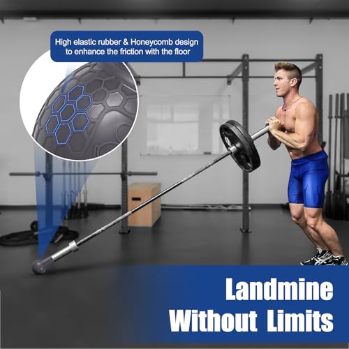 Image of HXD-ERGO Landmine Attachment for Barbell, T Bar Row Attachment Fits 2 Inch Olympic Bars,Barbell Landmine Attachment for Press, Row, Spin, Split Squats
