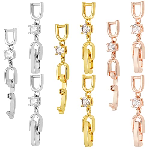 Cierre extensor collar plegable de 3 colores para ajustar longitud de joyas 2