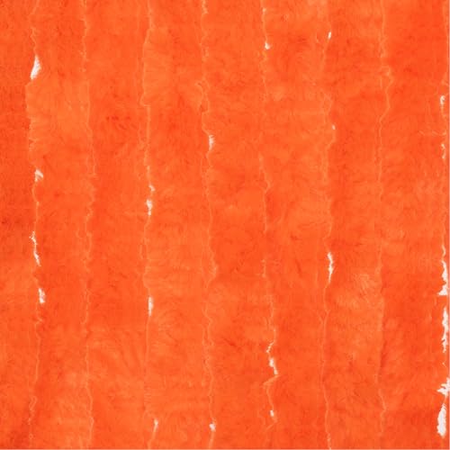 Moritz Flauschvorhang aus Chenille 56 x 185 cm orange Türvorhang als Fliegenschutz Insektenschutz für Camping Wohnwagen