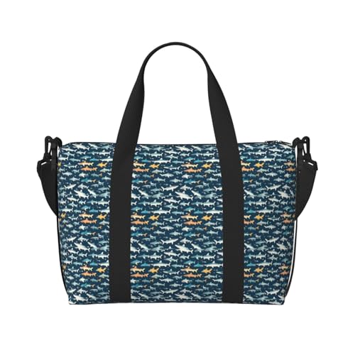 Sac de voyage Sharks à imprimé nautique grand format mixte
