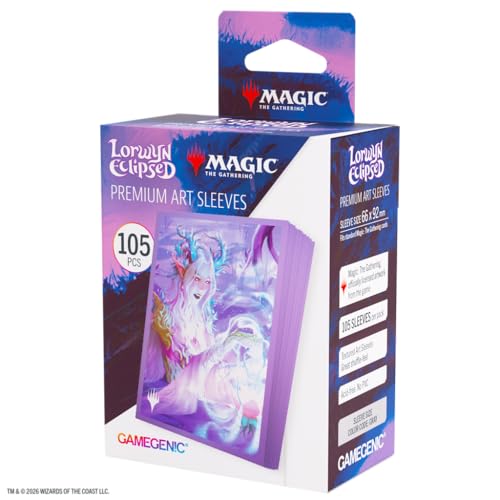 Gamegenic MTG Lorwyn Eclipsed Sleeves Twilight Diviner, accessorio da gioco, custodie stampate a colori, finitura testurizzata, multilingue