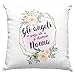 Cuscino Angeli Senza Ali Si Chiamano Nonna, Idea regalo Nonna Speciale, Regalo Festa della Nonna, Arredamento Casa, Arredo Divano Letto - con Imbottitura (40_x_40_cm, Bianco)