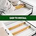 VaeFae Adjustable Bamboo Drawer Dividers, Expandable Drawer Organizer for Kitchen, Bedroom, Bathroom, Dresser and Office, 6-Pack