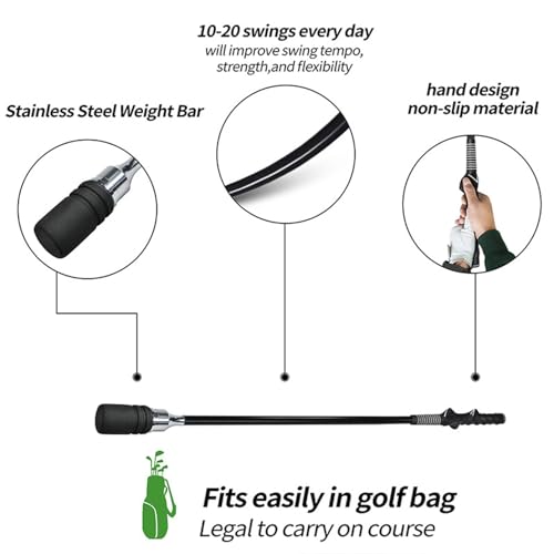 vzfit Auxiliar de balanço para treinador de golfe, treinador de velocidade de balanço de golfe | Var