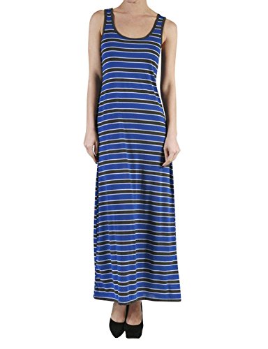 makeitmint Women's Sleeveless Strapless Chevron Stripe Long Maxi Dress
