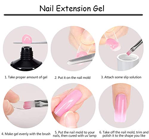 gel N?gel Kit 3 Farben Nagellack Gel kIt Nagelstudio Set f¨¹r Starter Gel Builder Set Gel Nagelverl?ngerung – Bild 5