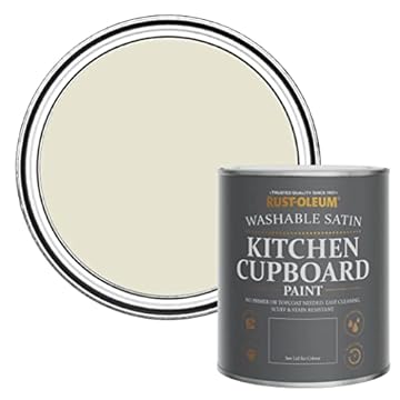 Rust-Oleum Grey Scrubbable Kitchen Cupboard Paint in Satin Finish - Oyster 750ml