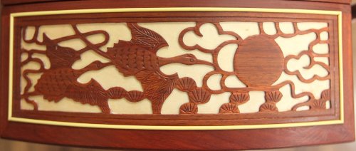 Dunhuang Duo Cranes Facing The Sun Carved Guzheng 696D Dun Huang Pai Shuang He Zhao Yang - Image 2