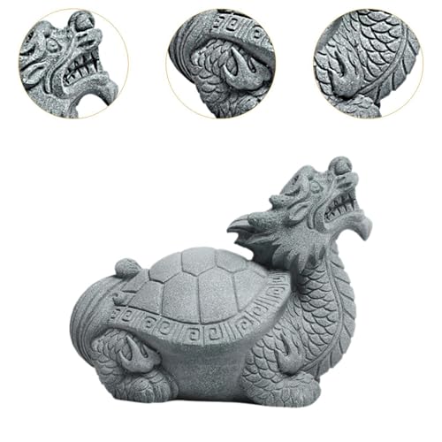 Ornement d'aquarium dragon et statuette miniature de décoration format M - 4