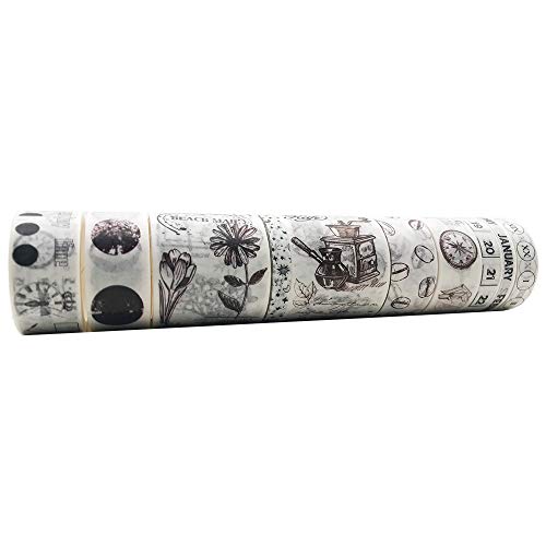 Vintage Washi Tapes Set, ZMLSED10 Rolls Japanese Masking Decorative Tapes for DIY Crafts and Arts Bullet Journal Planners Scrapbooking Adhesive steampunk buy now online Vintage Washi Tapes Set, ZMLSED10 Rolls Japanese Masking Decorative Tapes for DIY Crafts and Arts Bullet Journal Planners Scrapbooking Adhesive steampunk buy now online