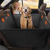 FURTIME Large Dog Car Seat, Upgraded PU Leather Back Seat Extender with Hard Bottom, Waterproof Pet Car Seat Cover for Medium Sized Dog, Pet Hammock for Cars, SUVs, Trucks