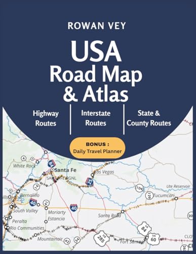USA Road Map & Atlas: State-by-State large-scale layouts with highways, scenic routes, parks, trip planning, and easy navigation for drivers