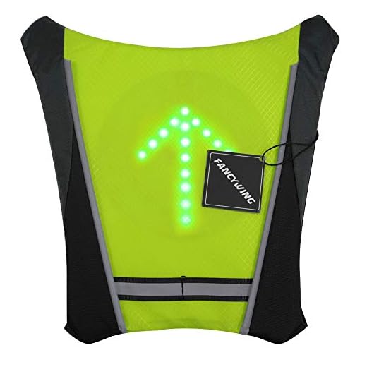FANCYWING LED Turn Signal Bike Pack Accessory/LED Backpack Widget with Direction Indicator - USB Rechargeable Bag Safety Light for Cycling at Night, Waterproof, Safe Bicycle