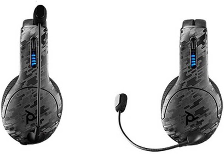 PDP LVL50 Wireless Power Stereo Gaming Headset with Noise Cancelling Microphone: Compatible with PS5/PS4/PS3 Console/PC Windows 10, Comfortable Lightweight Headphones, (Black Camo/Camouflage)