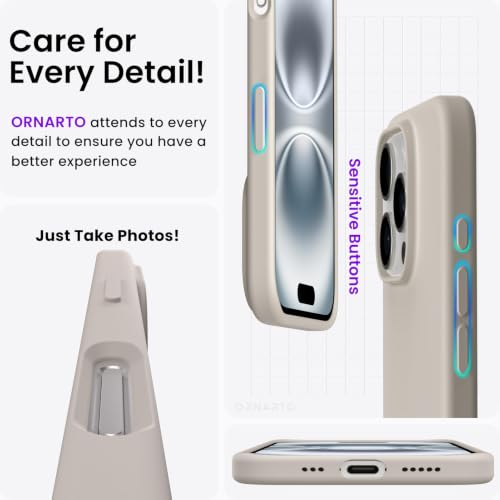 ORNARTO for iPhone 16 Pro Case 6.3", Slim Liquid Silicone Cover by ORNARTO - Used condition - Image 5