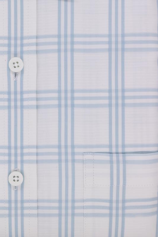 Image of 7-DAYS Men's Premium Check Shirt - 100% Cotton, Tailored Fit (Between Slim & Regular), Full Sleeve, with Pocket - Smart Office & Casual Look