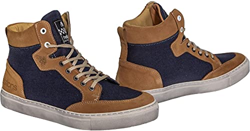 Baskets de moto Helstons Kobe bleu et jaune taille 40 équipement de route