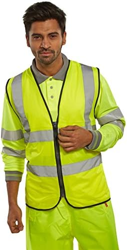 Hi Viz Weste Zip befestigt Saturn gelb M