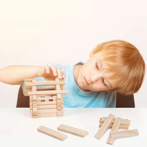 Yerozhui 30 pcs holzplatten zum basteln, holz zum basteln, schnitzholz für kinder, holzstücke zum basteln, Holzbausteine für Dekoration und Heimwerkerarbeiten, 100x20x7 mm, für Bau und Vertäfelung